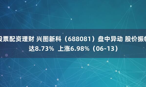 股票配资理财 兴图新科（688081）盘中异动 股价振幅达8.73%  上涨6.98%（06-13）